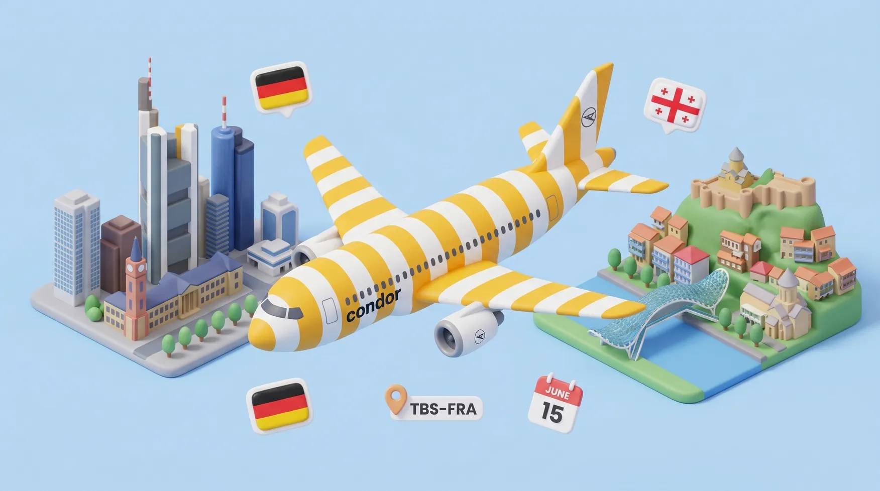 Condor ბრუნდება: ყოველდღიური პირდაპირი რეისები თბილისი-ფრანკფურტი